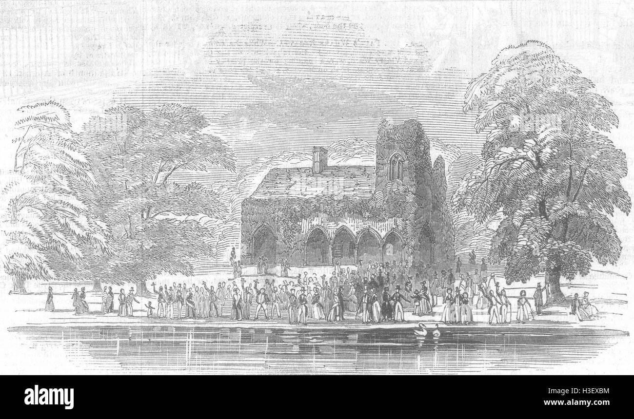BUCKS Medmenham Abbey 1846. Illustrated London News Stock Photo