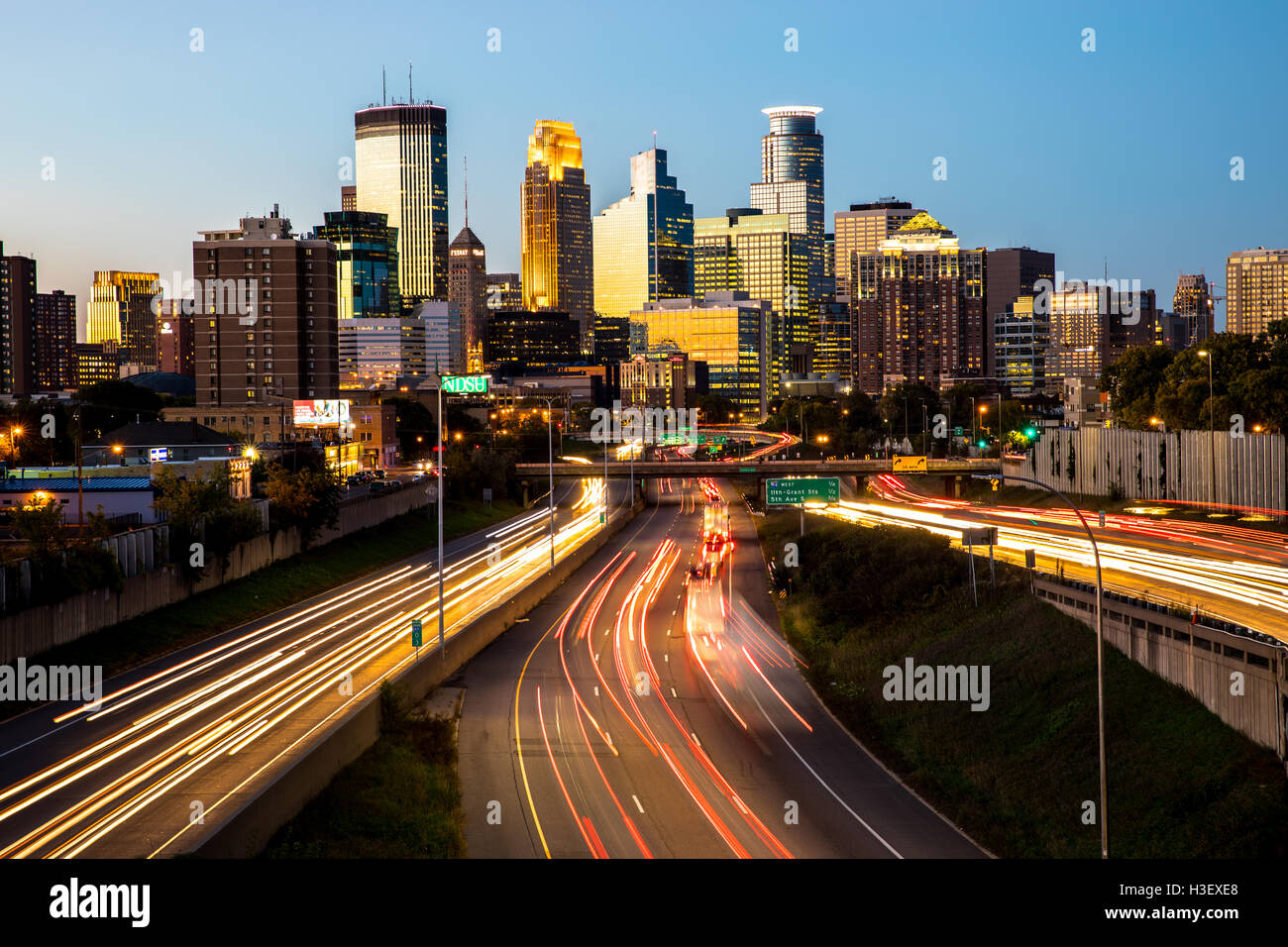 Minneapolis Downtown Skyline Stock Photo