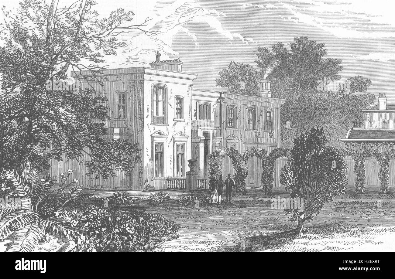 LONDON The late Sir Edwin Landseer's House 1874. Illustrated London News Stock Photo