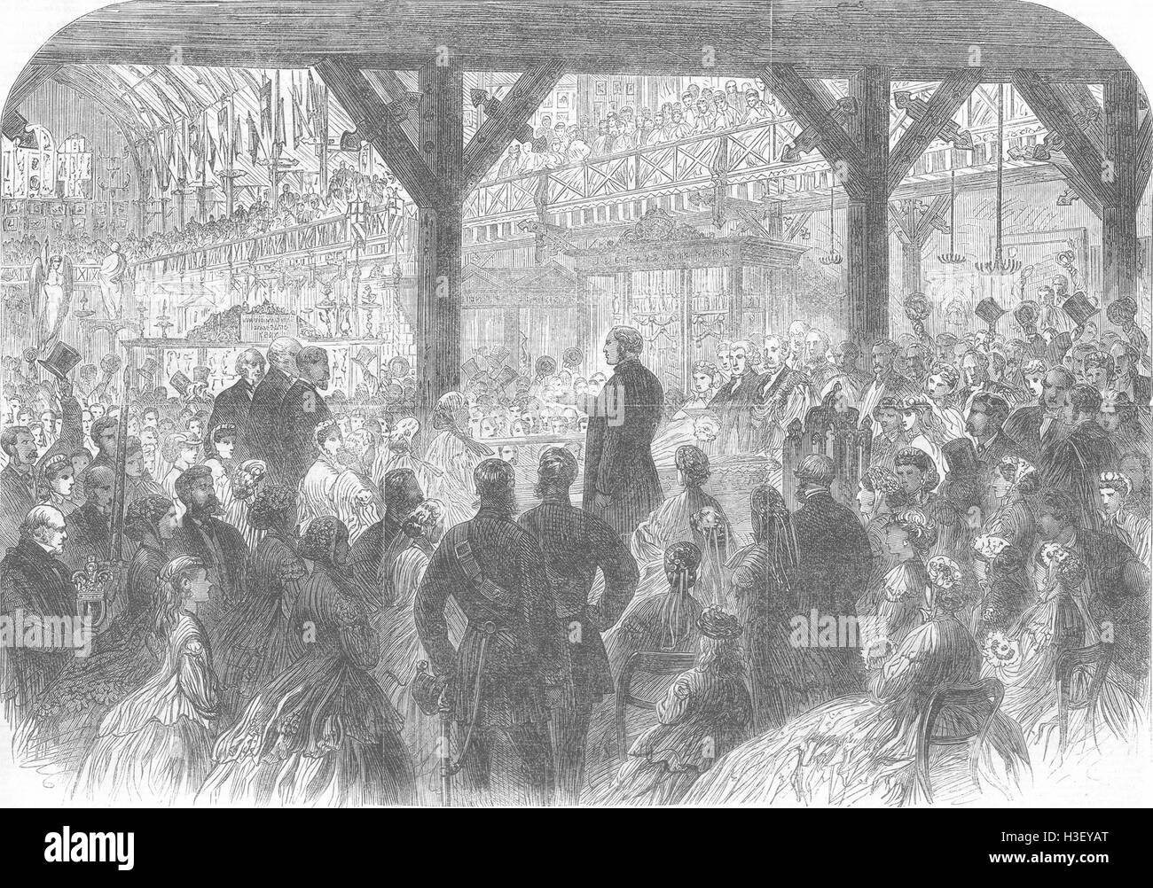 YORKS Fine-Art and Industrial Exhibition 1866. Illustrated London News Stock Photo
