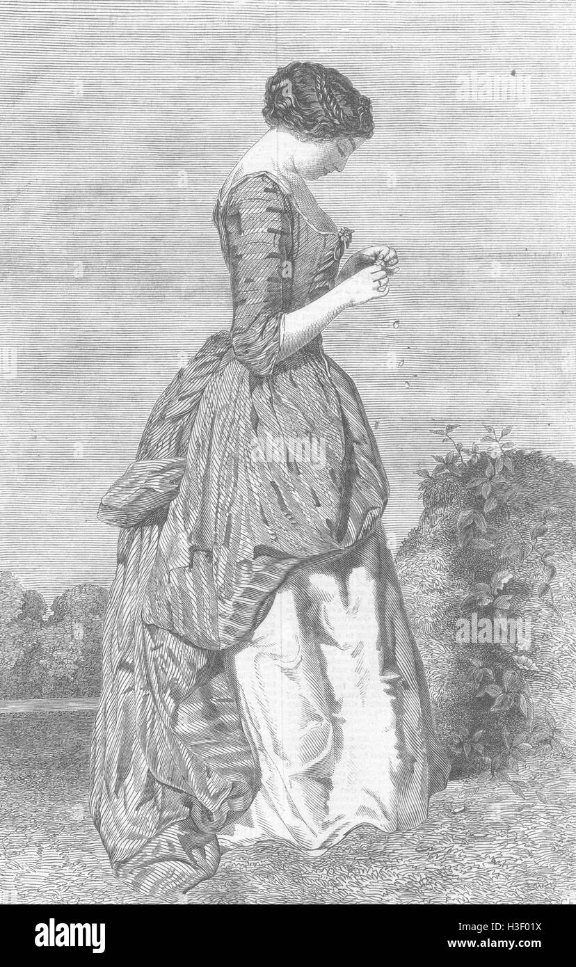 FASHION The Prophecy of the flower 1846. Illustrated London News Stock Photo Alamy