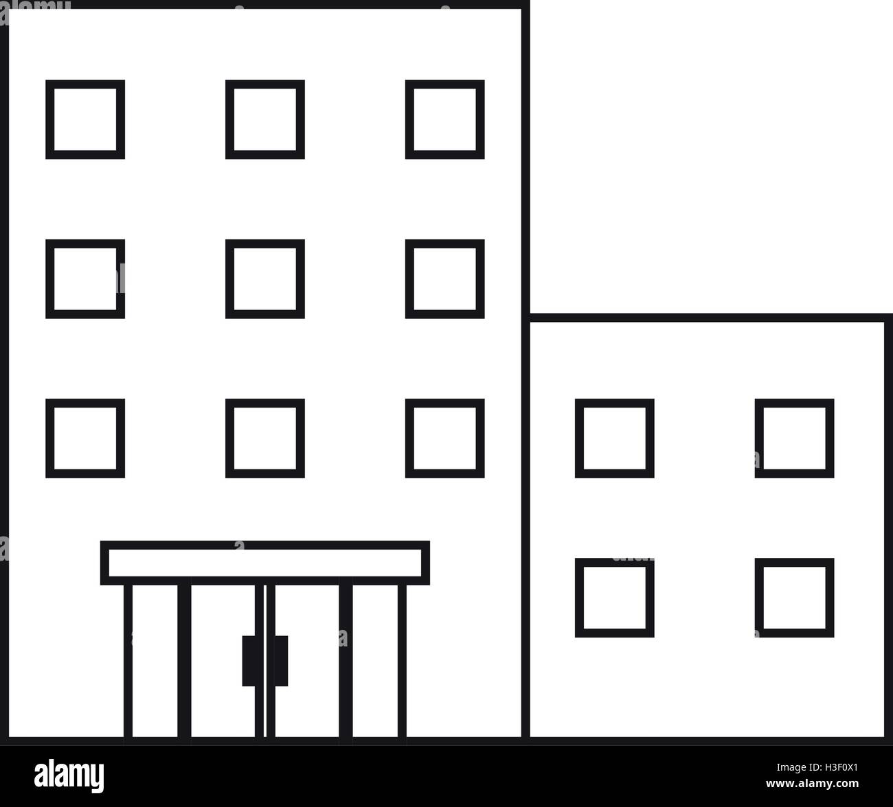Isolated building with windows design Stock Vector Image & Art - Alamy
