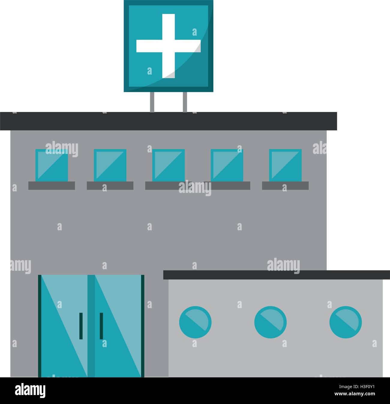 Isolated hospital building design Stock Vector Image & Art - Alamy