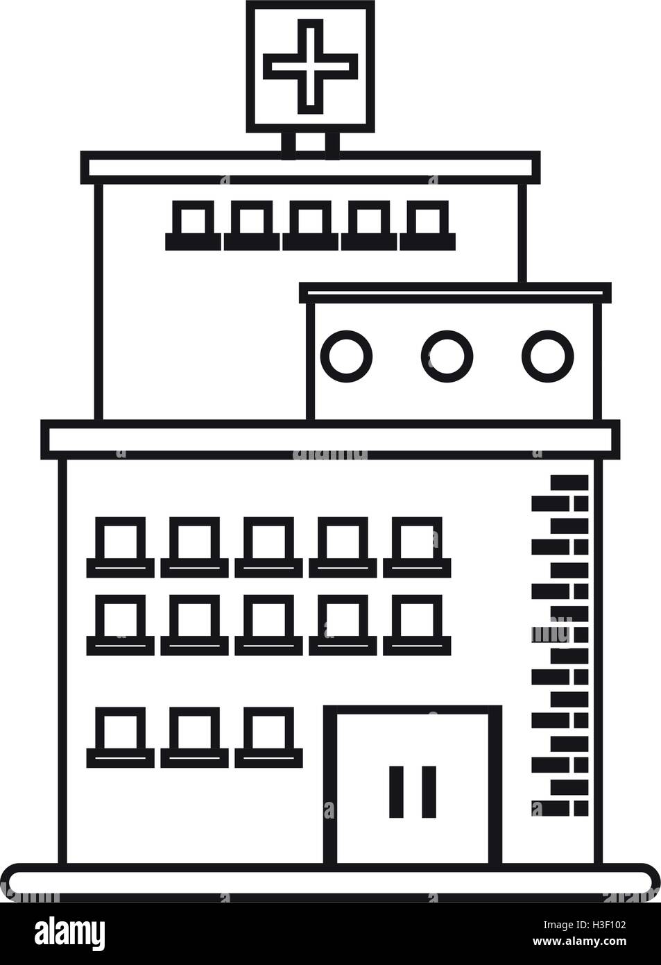 Isolated hospital building design Stock Vector Image & Art - Alamy