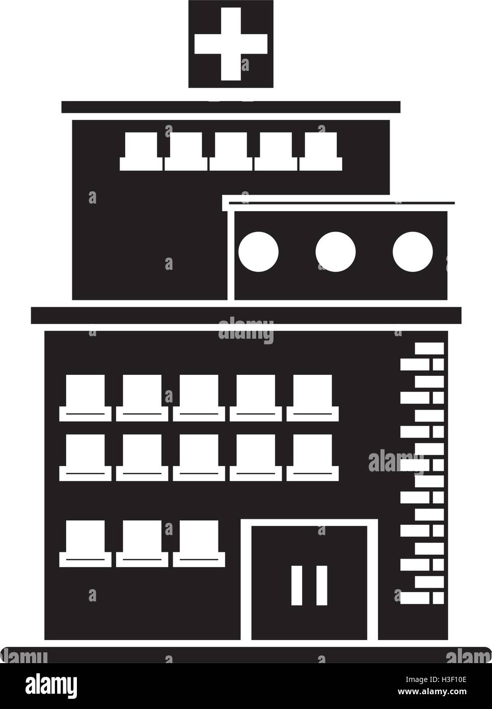 Isolated Hospital Building Design Stock Vector Image & Art - Alamy