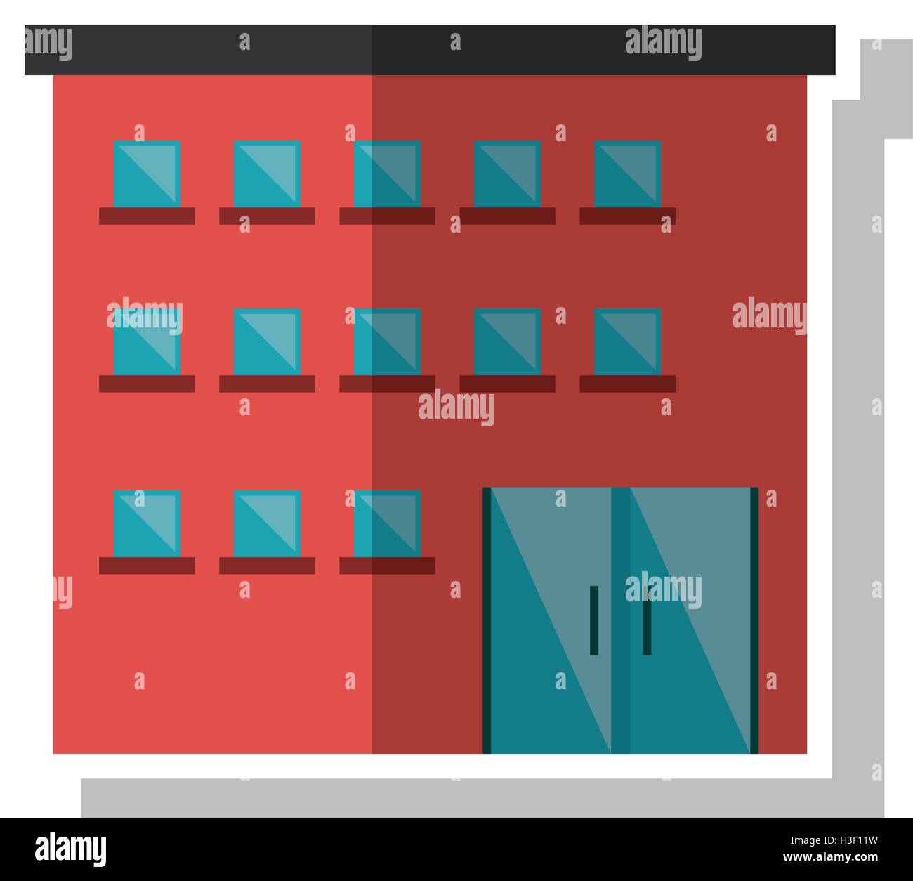Isolated building with windows design Stock Vector Image & Art - Alamy