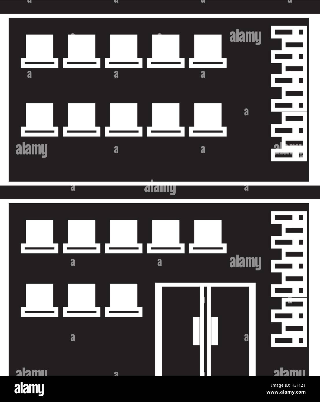 Isolated building with windows design Stock Vector Image & Art - Alamy