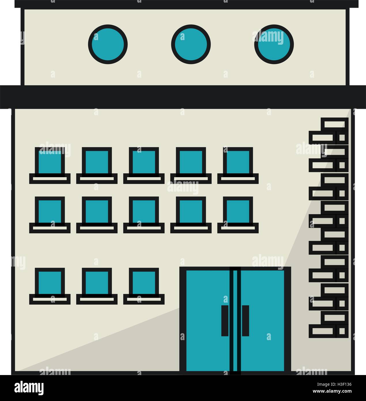 Isolated building with windows design Stock Vector Image & Art - Alamy