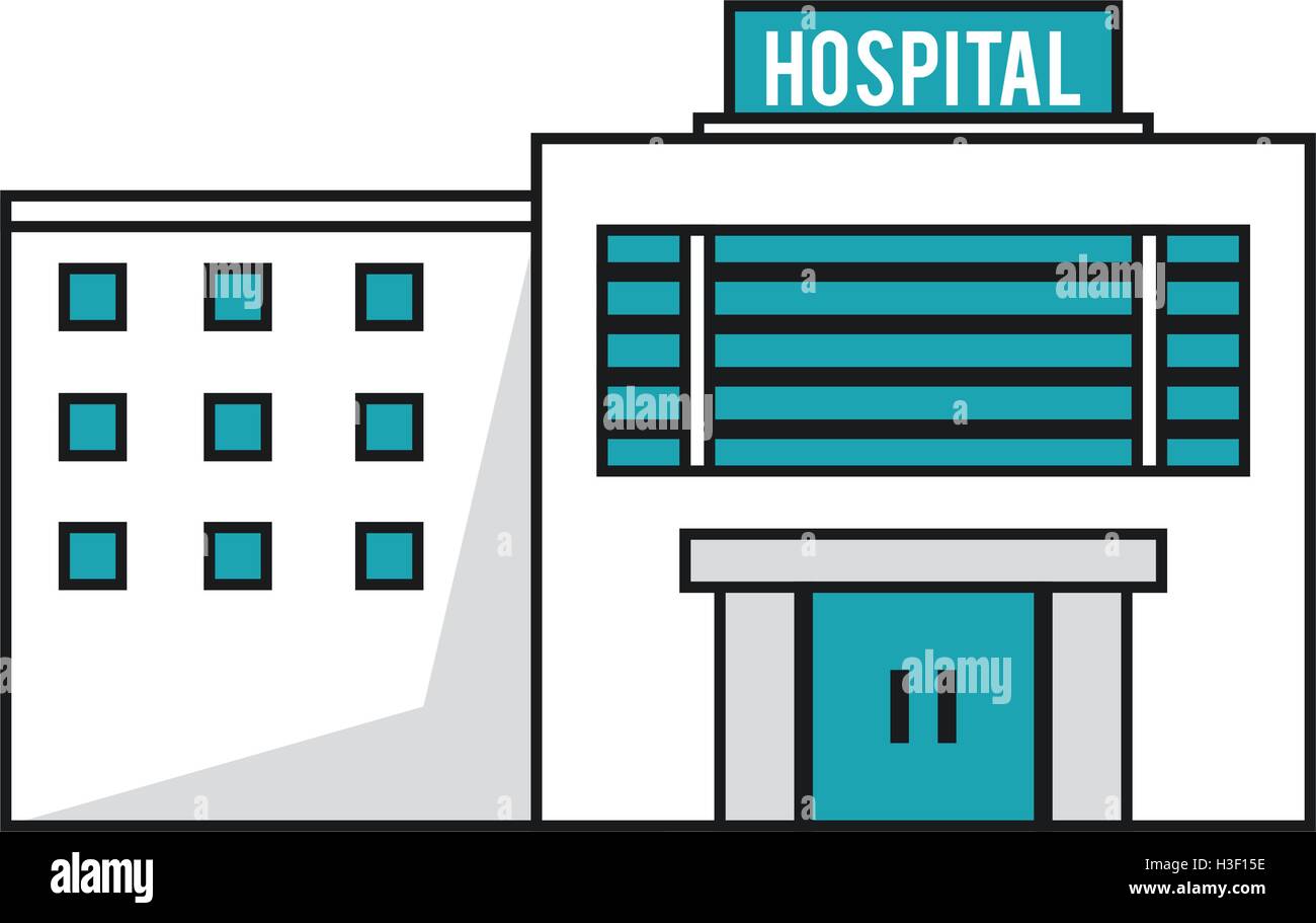 Isolated hospital building design Stock Vector Image & Art - Alamy