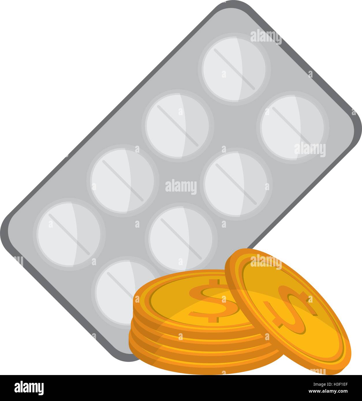 Medicine tablets money coin hi-res stock photography and images - Alamy