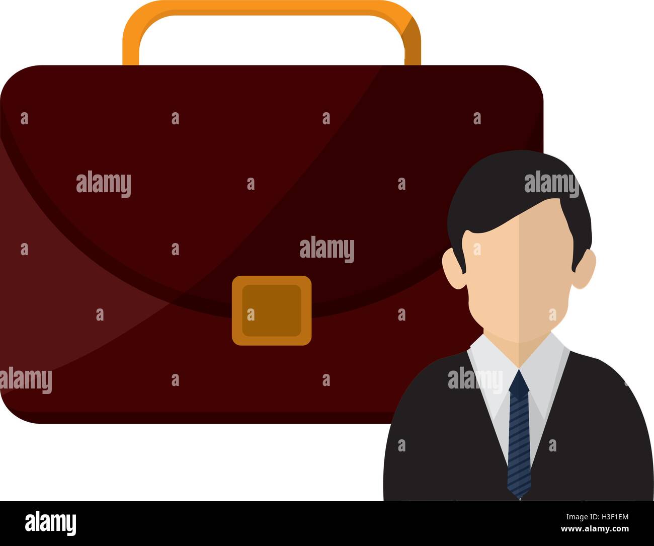 briefcase and businessman icon Stock Vector Image & Art - Alamy