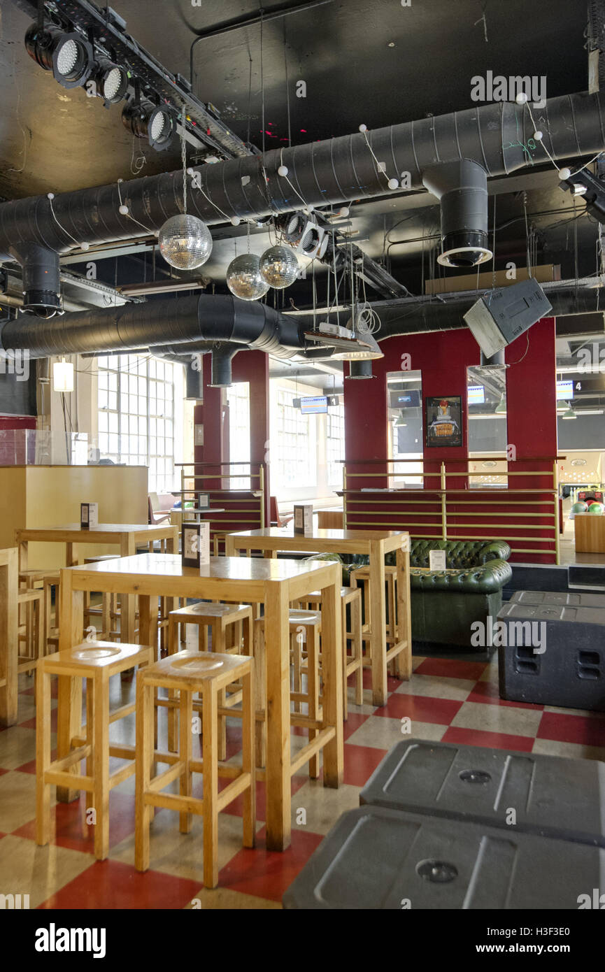 The Lanes a cafe/bar/restaurant with tenpin bowling lanes, Bristol, UK