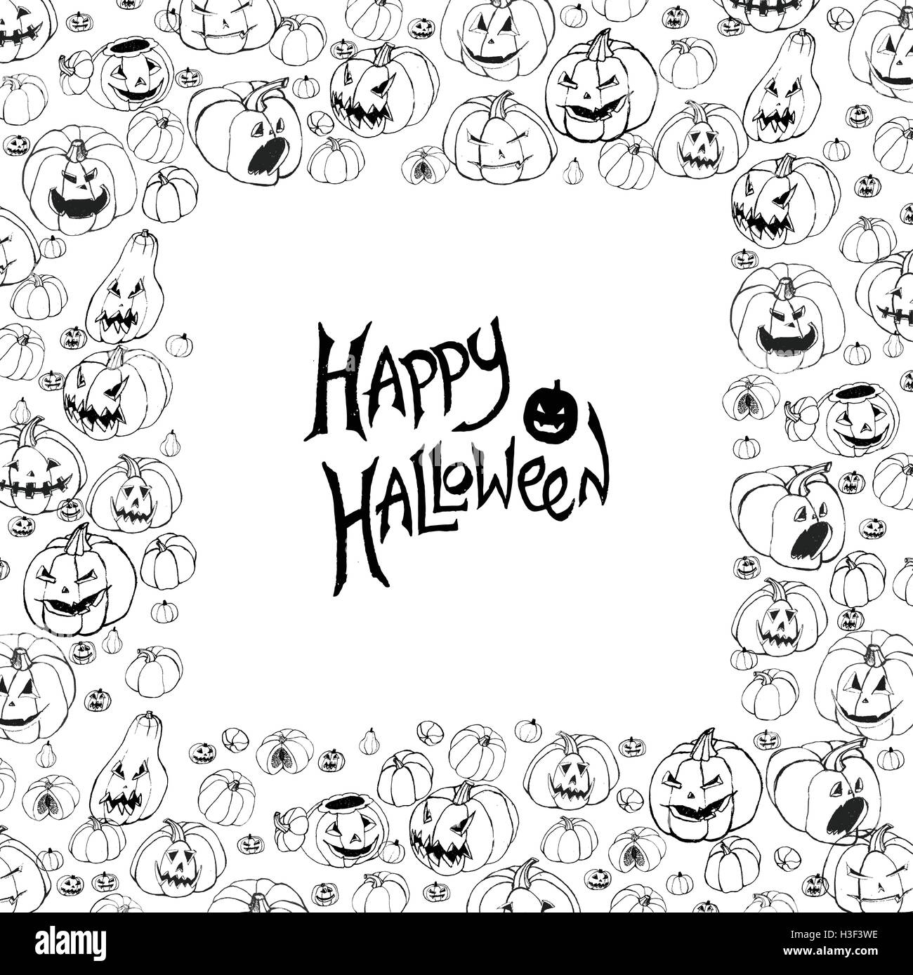 Halloween vector frame Stock Vector Image & Art - Alamy
