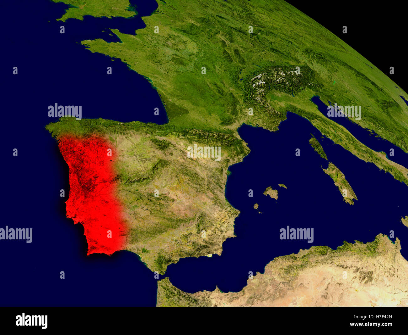 Portugal Map and Satellite Image - GIS Geography