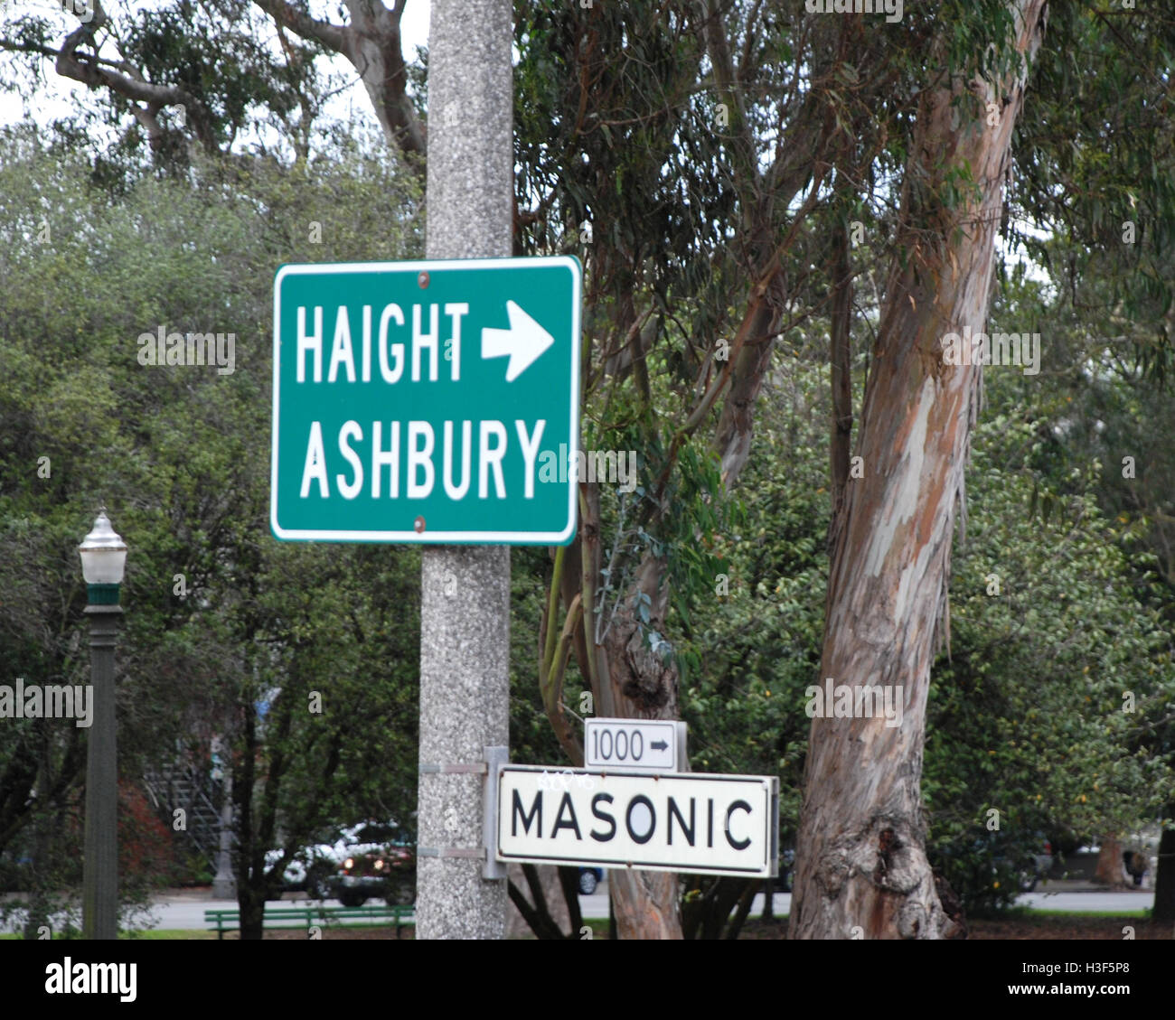 Ashbury Haight area sign San Francisco Stock Photo