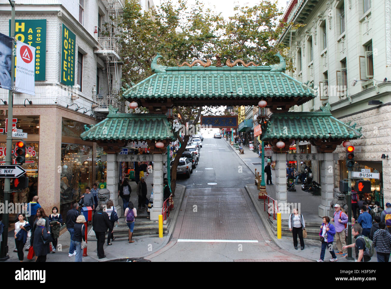 Entrance to China Town San Francisco USA Stock Photo