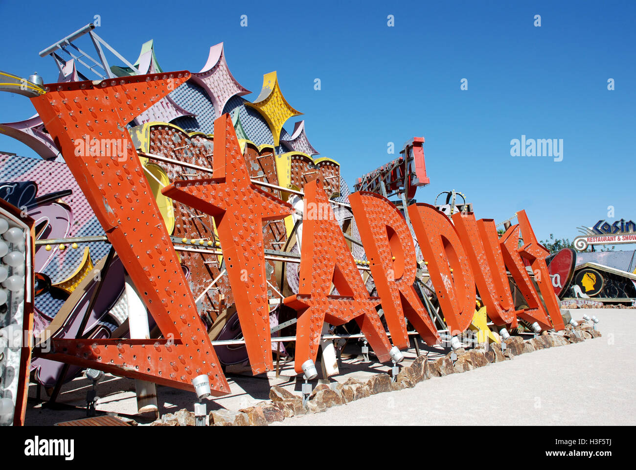 Neon sign from old Stardust casino and hotel in Las Vegas Stock Photo