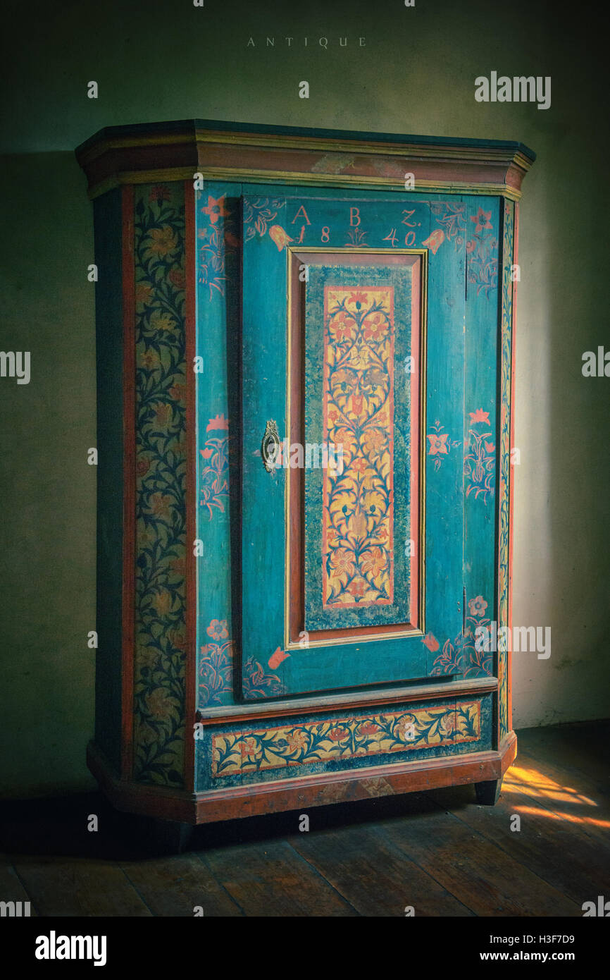 Old vintage and antique cupboard artwork Stock Photo Alamy