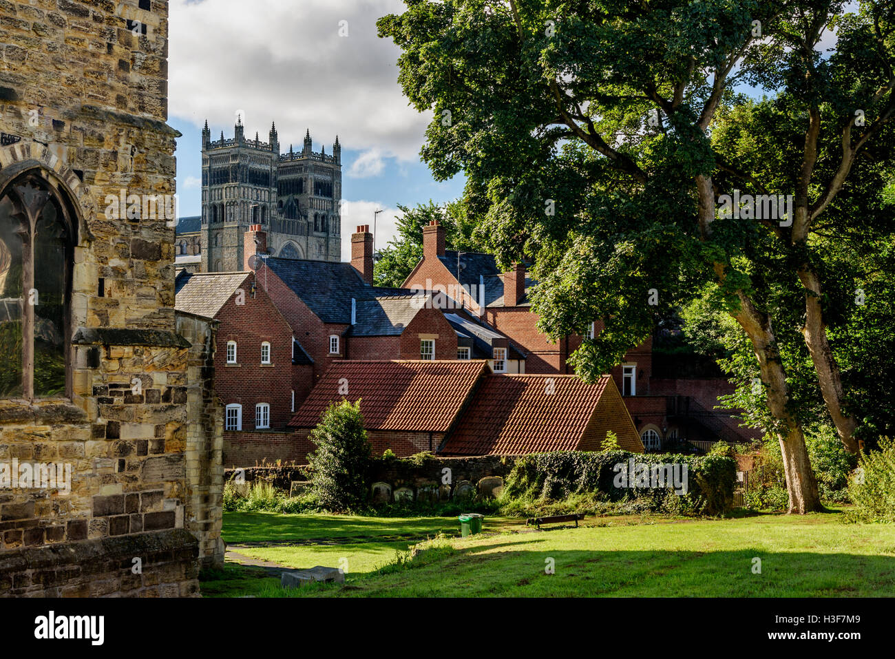 Durham is a historic city and the county town of County Durham in North East England. Stock Photo
