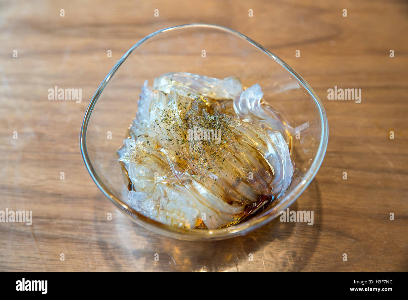 Konjac jelly, pudding with seaweed, japanese dessert Stock Photo Alamy