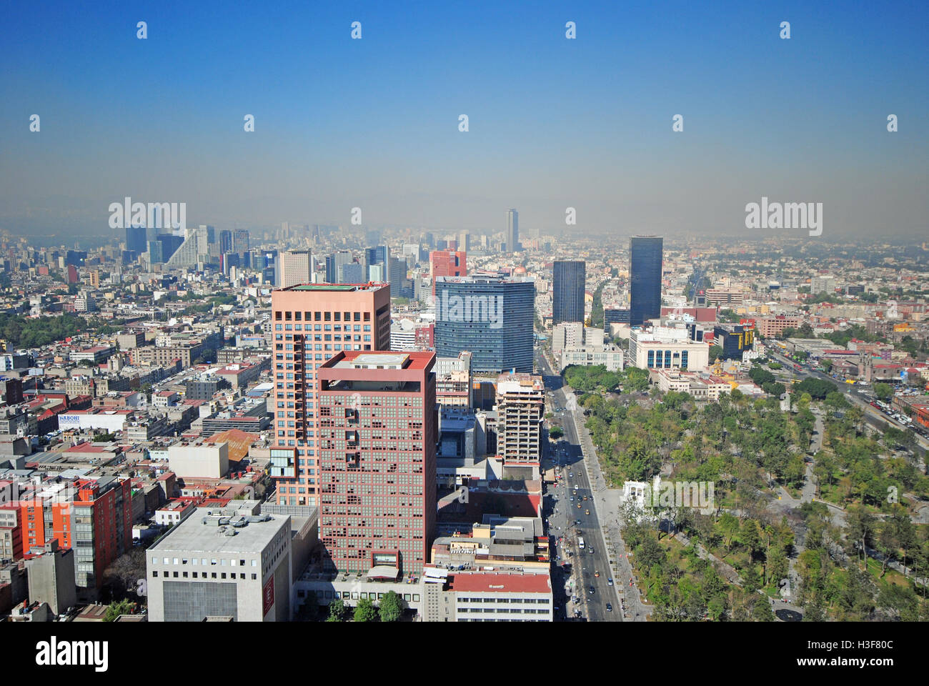 Panorama of Mexico City DF, the Capital Stock Photo