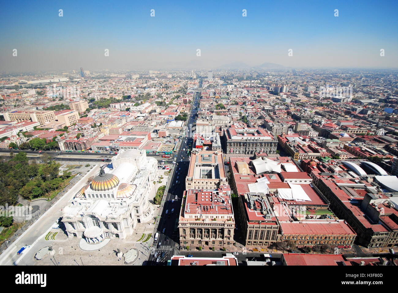 Panorama of Mexico City DF, the Capital Stock Photo