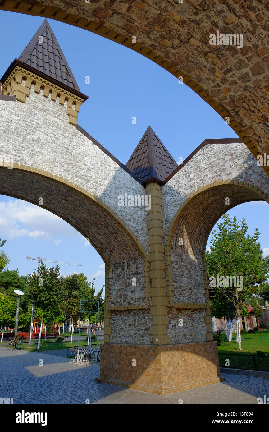 Medieval stone castle gate Stock Photo Alamy