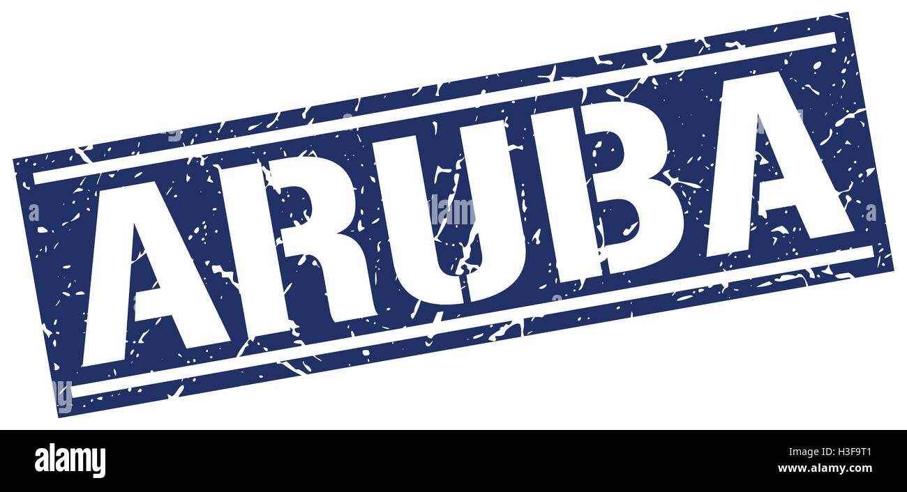Aruba blue square stamp Stock Vector Image & Art - Alamy
