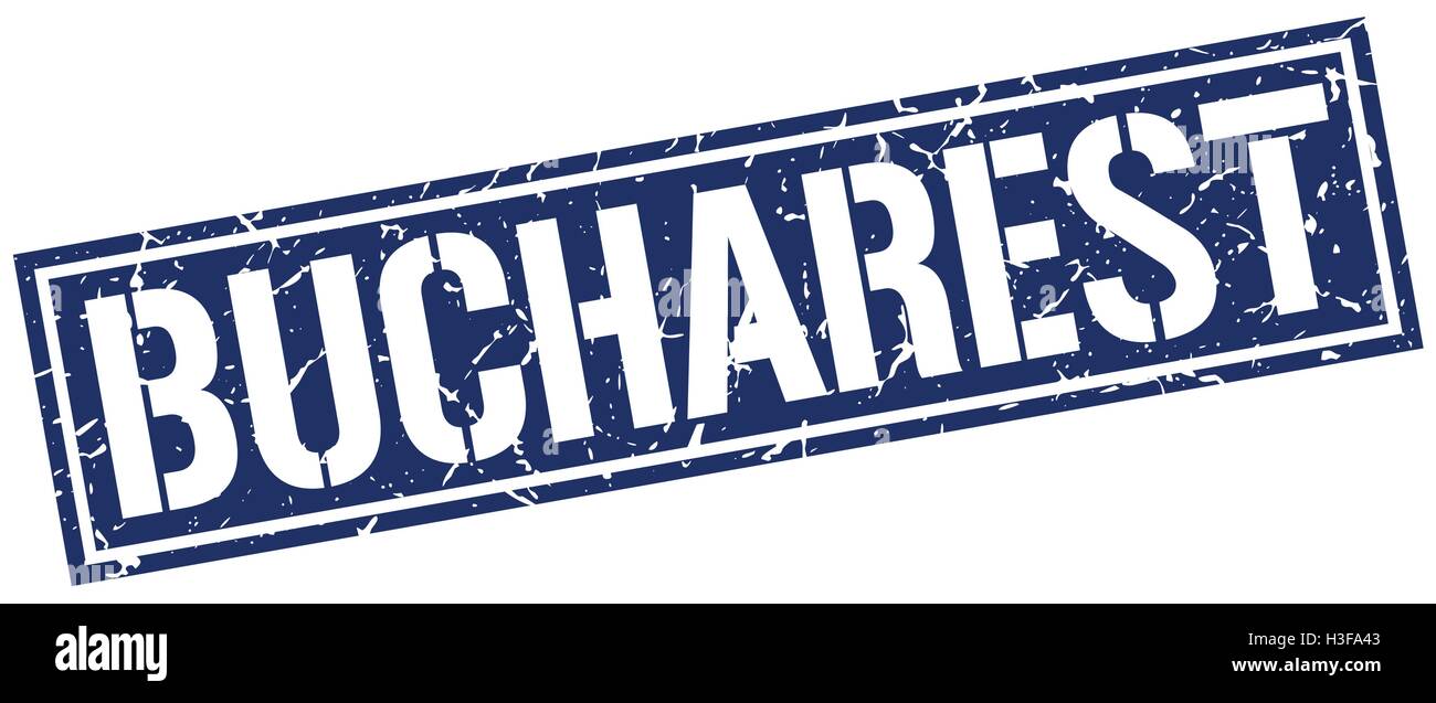 Bucharest blue square stamp Stock Vector Image & Art - Alamy