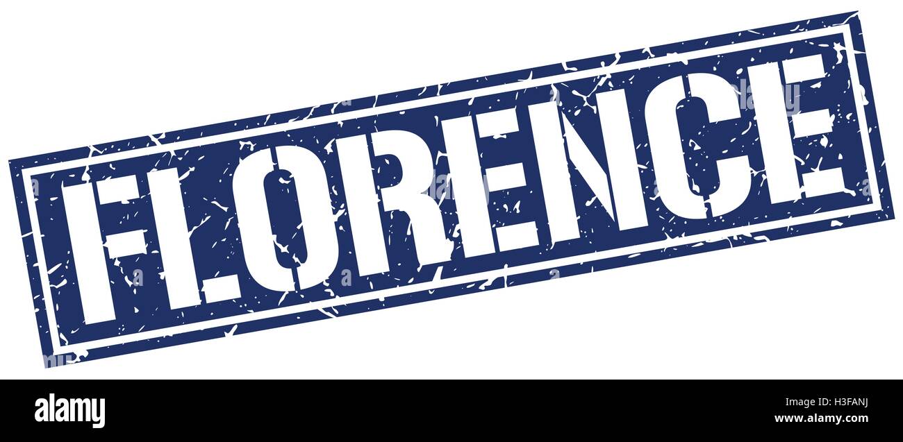Florence blue square stamp Stock Vector Image & Art - Alamy