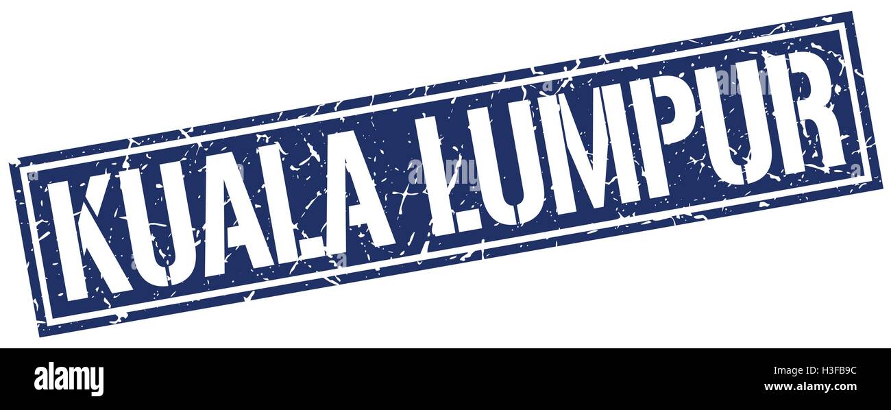Kuala Lumpur blue square stamp Stock Vector Image & Art - Alamy