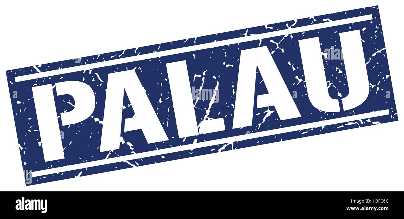 Palau blue square stamp Stock Vector Image & Art - Alamy