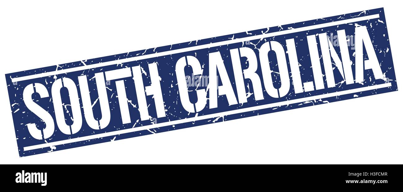 South Carolina blue square stamp Stock Vector Image & Art - Alamy