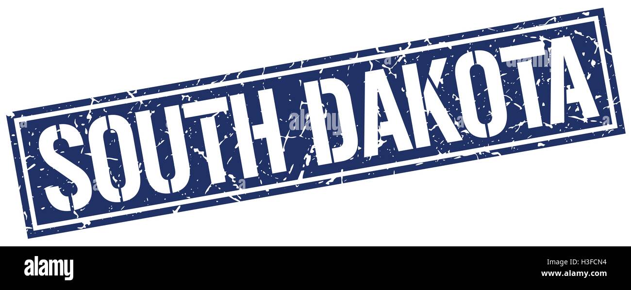 South Dakota blue square stamp Stock Vector Image & Art - Alamy