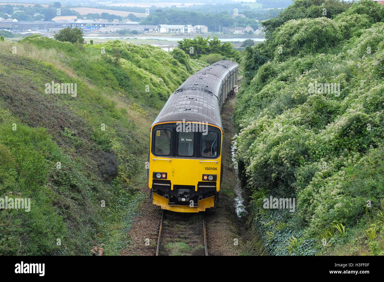 St Ives train Stock Photo