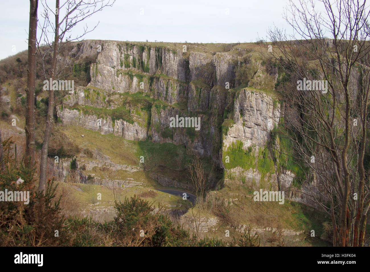 Cheddar Gorge in Somerset, England UK Stock Photo