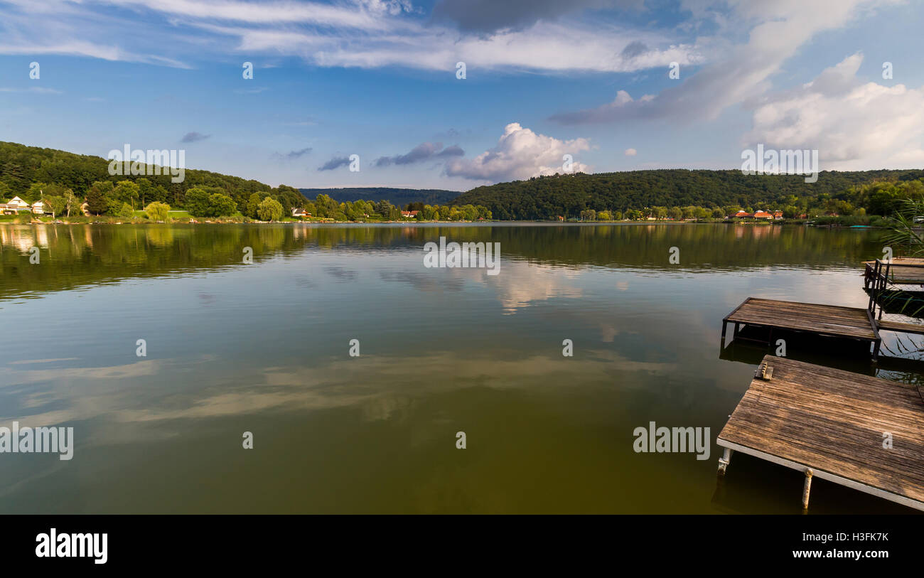 Panorama of Orfu lake in south Hungary Stock Photo