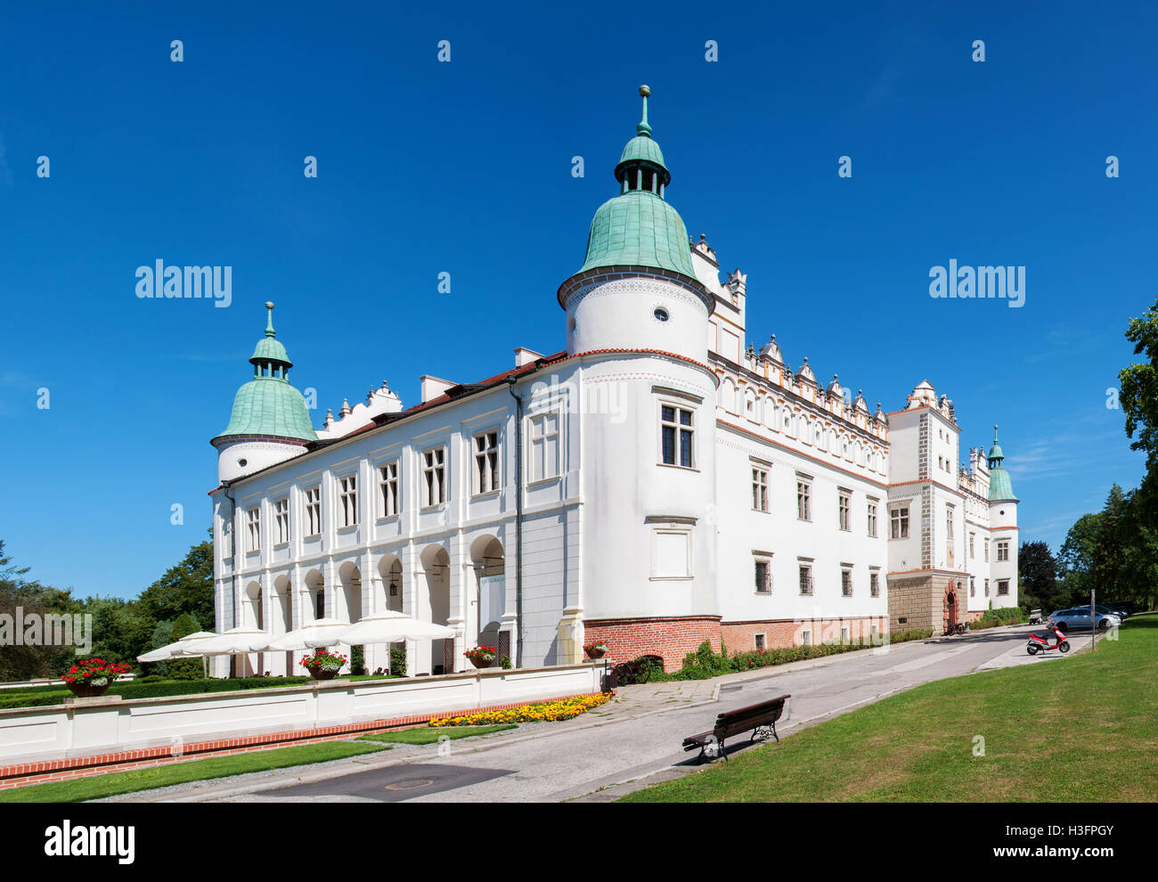 Renaissance castle, palace in Baranow Sandomierski in Poland, often called “little Wawel' Stock Photo