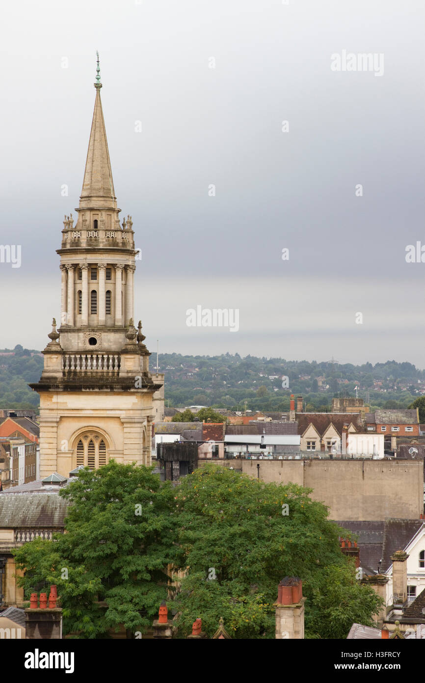 View of Lincoln College Library Tower (formerly All Saints Church) in Oxford, England. Stock Photo