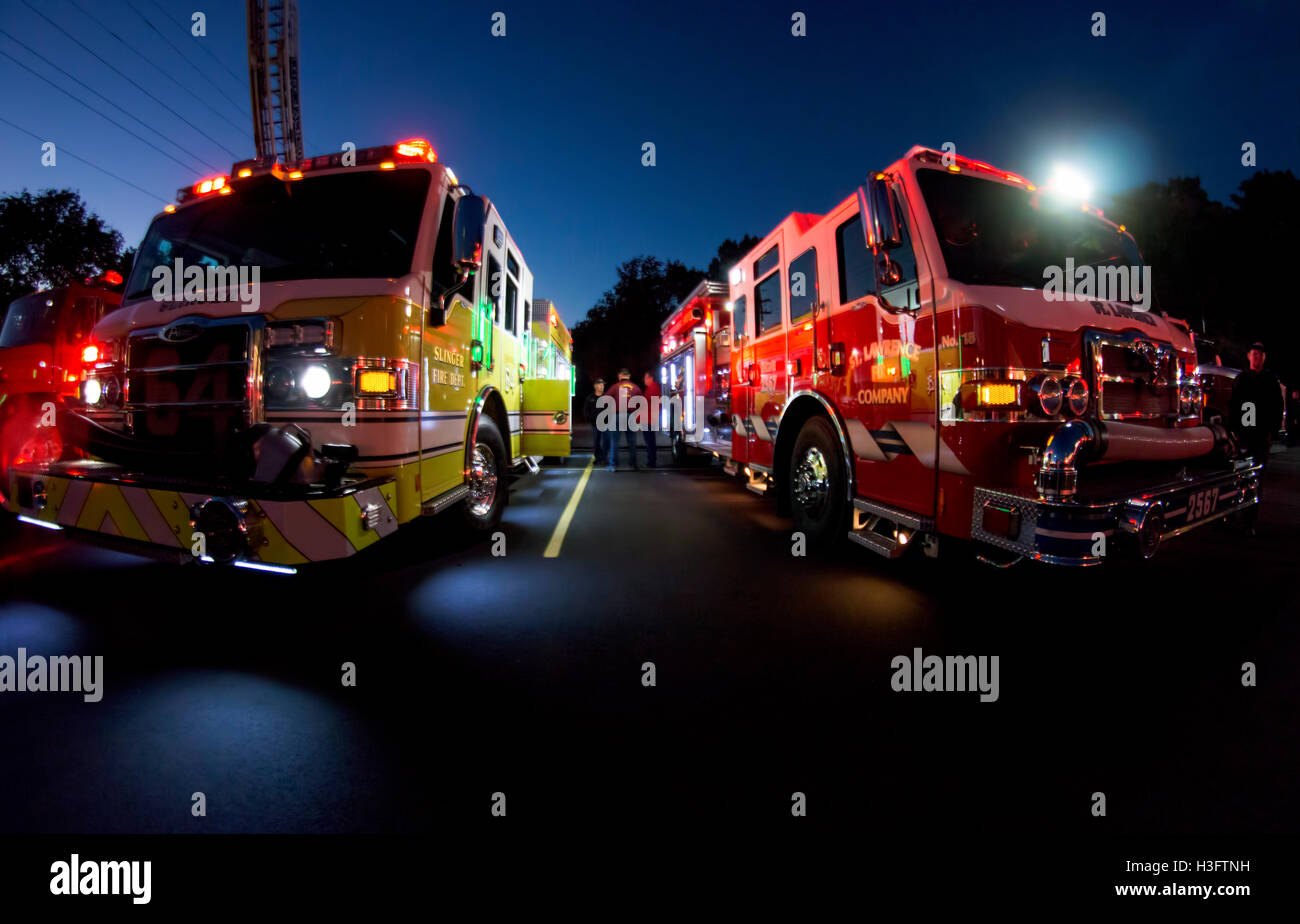Richfield Wisconsin Fire Department Open House evening for Fire Prevention Week Stock Photo Alamy