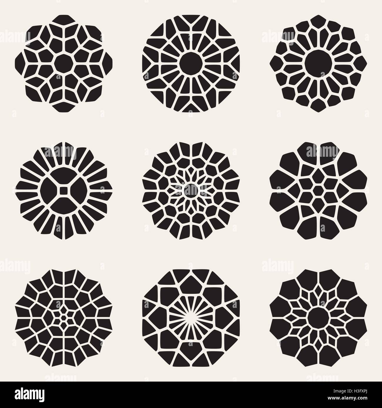 Vector Decorative Mandala Ornaments Illustration Stock Vector Image ...