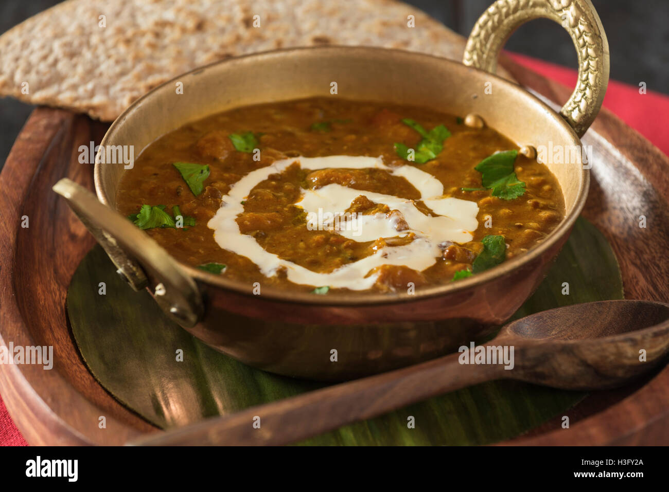 Dal makhani. Lentils with butter and cream. India Food Stock Photo