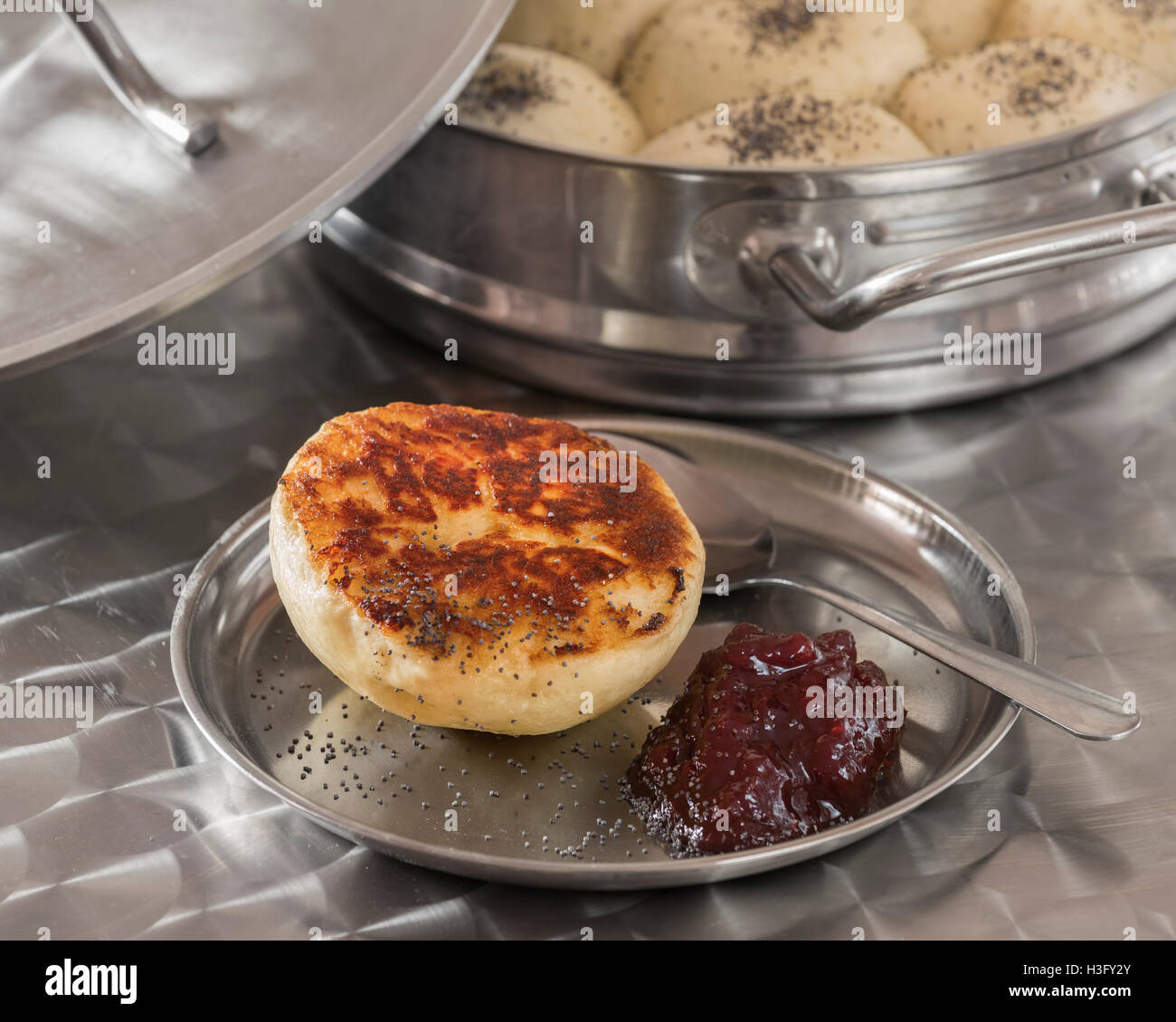 Dampfnudeln. German steamed dumplings. Germany Food Stock Photo Alamy