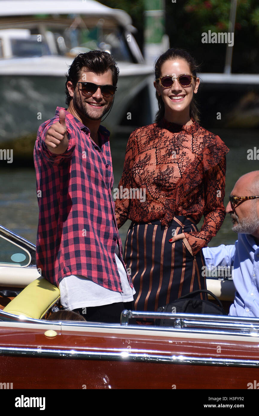 Diego Dominguez And Clara Alonso Arriving At The Lido Di Venezia For The 73rd Venice Film Festival In Venice Italy Featuring Diego Dominguez Clara Alonso Where Venezia Italy When 06 Sep 16
