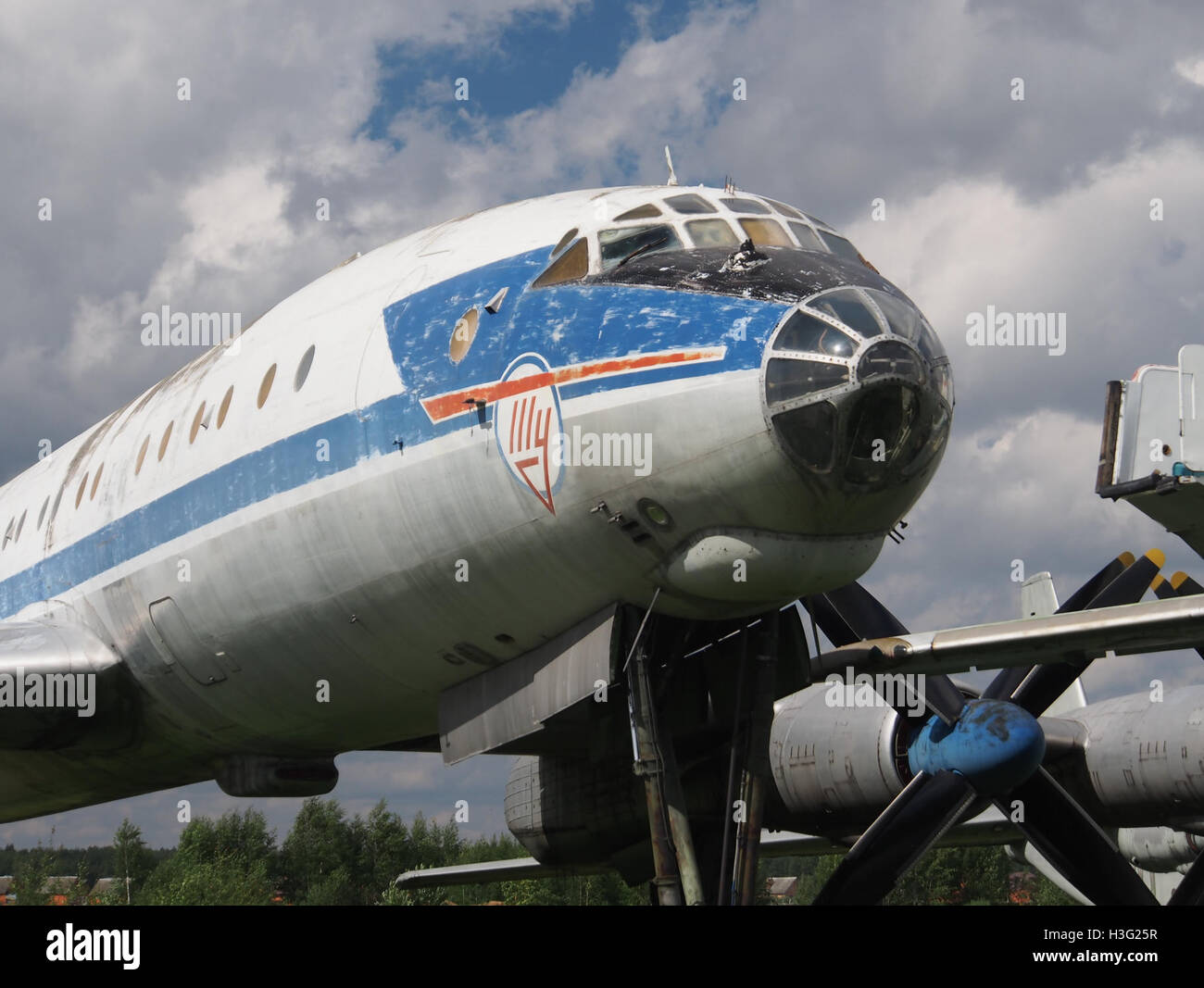 Tu-114 (CCCP-Л5611) at Central Air Force Museum pic3 Stock Photo