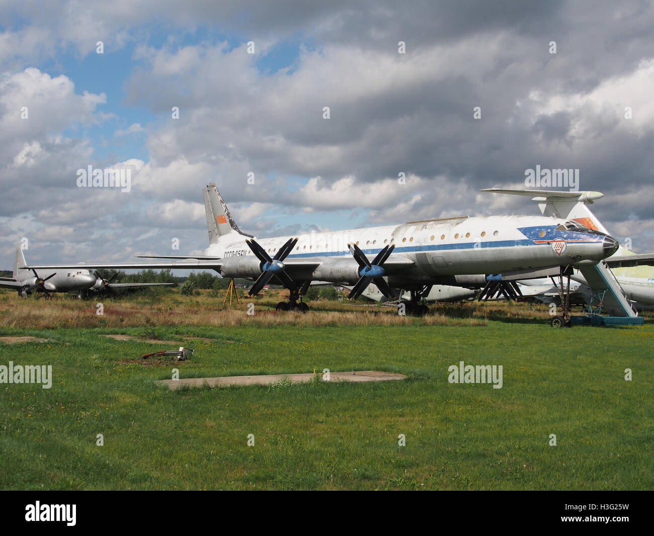 Tu-114 (CCCP-Л5611) at Central Air Force Museum pic5 Stock Photo