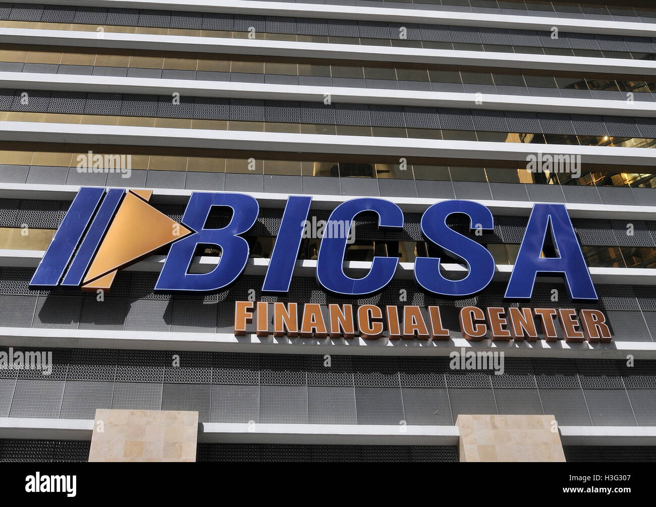 Bicsa Financial Center Panama city Panama Stock Photo