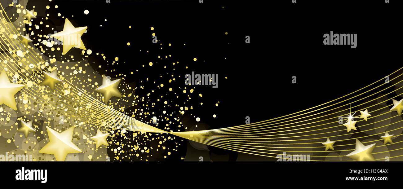 Black gold banner full vector hi-res stock photography and images - Alamy