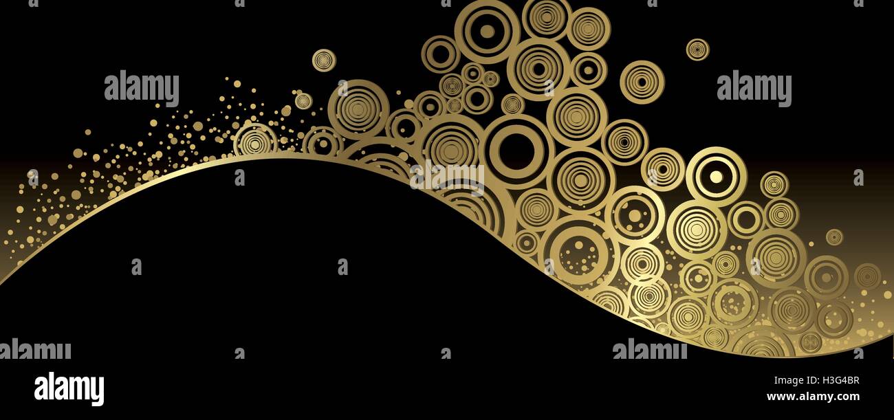 Black Gold Banner Full Vector Stock Photos & Black Gold Banner Full