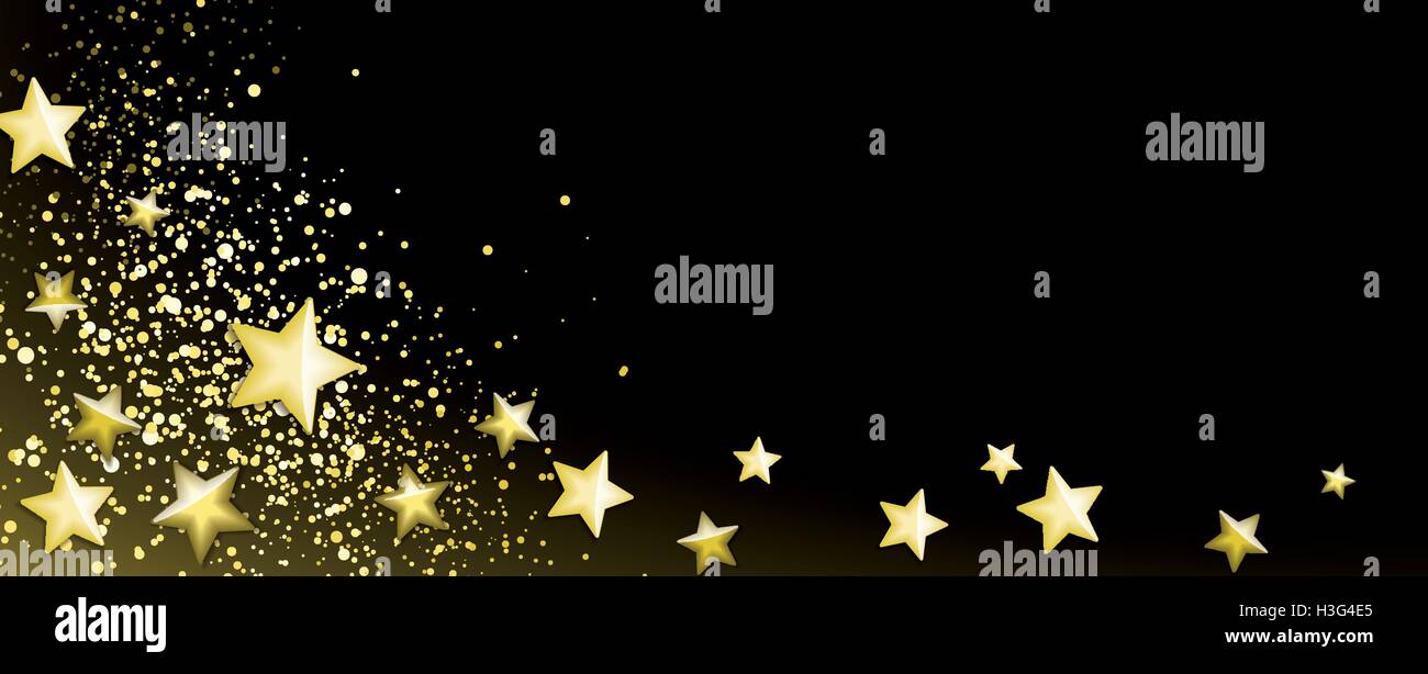 Black gold banner full vector hi-res stock photography and images - Alamy